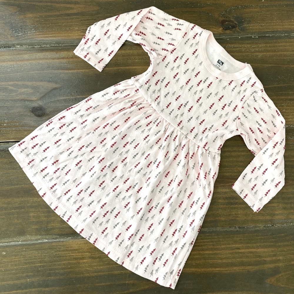 NWOT! HUDSON BABY GIRL LONG SLEEVE DRESS, 9-12 MONTHS